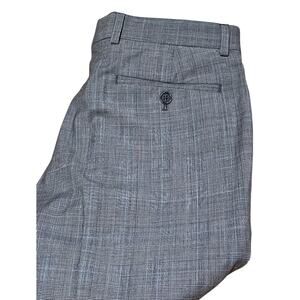NEW Brooks Brothers Regent Fit Plaid Dress Pants Men's 33x32 Gray Blue